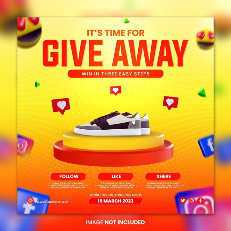 Mẫu banner giveaway chuyên nghiệp