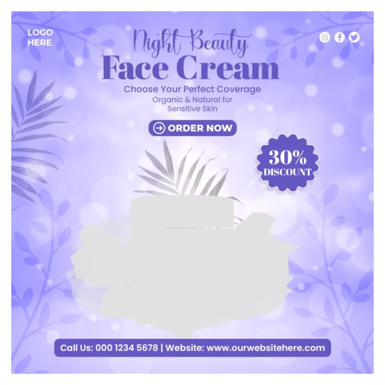 Banner quảng cáo kem dưỡng da đêm