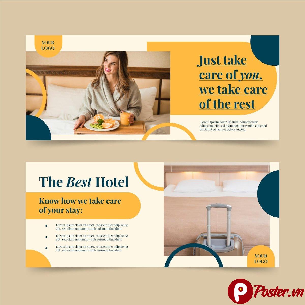 Mẫu banner khách sạn chuyên nghiệp