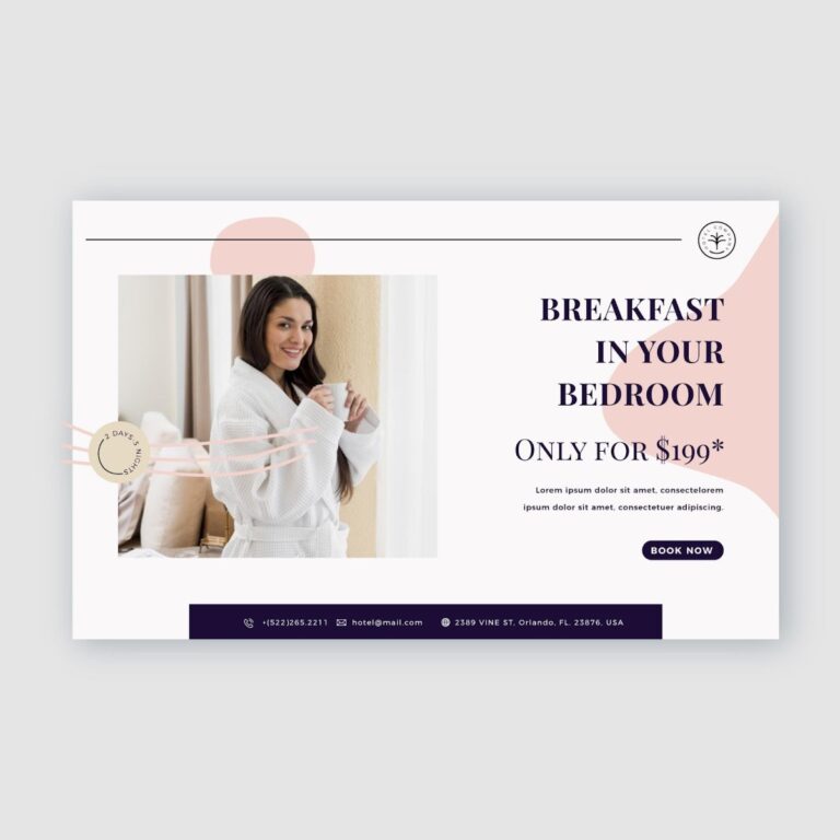 Banner quảng cáo khách sạn sang trọng