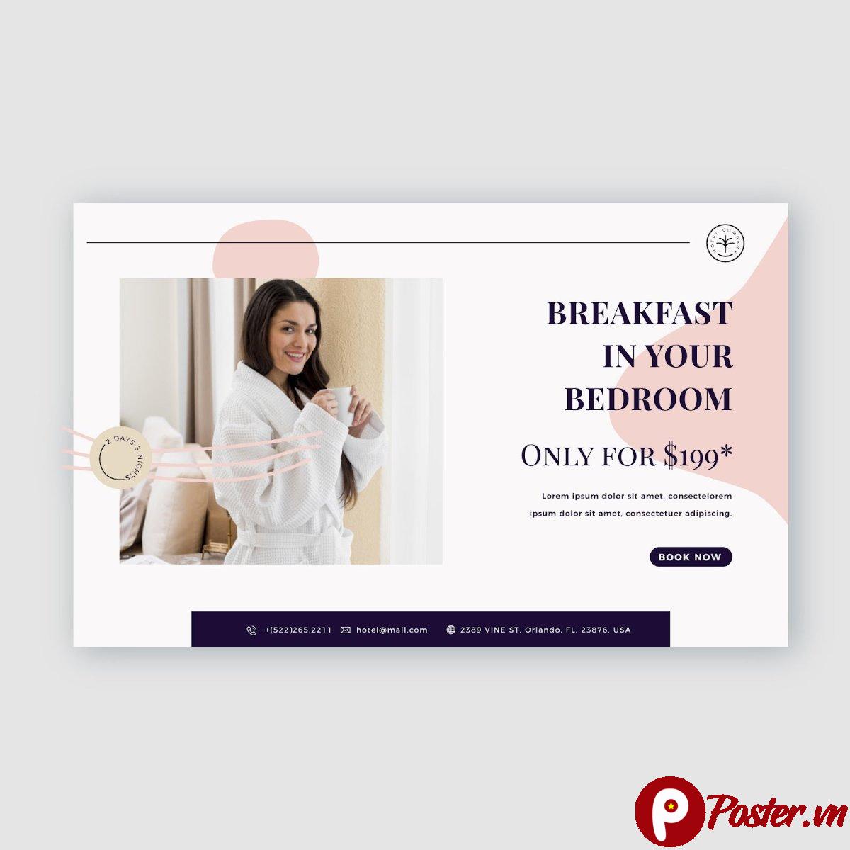 Banner quảng cáo khách sạn sang trọng