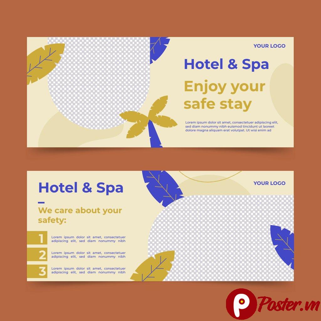 Mẫu banner khách sạn & spa AI