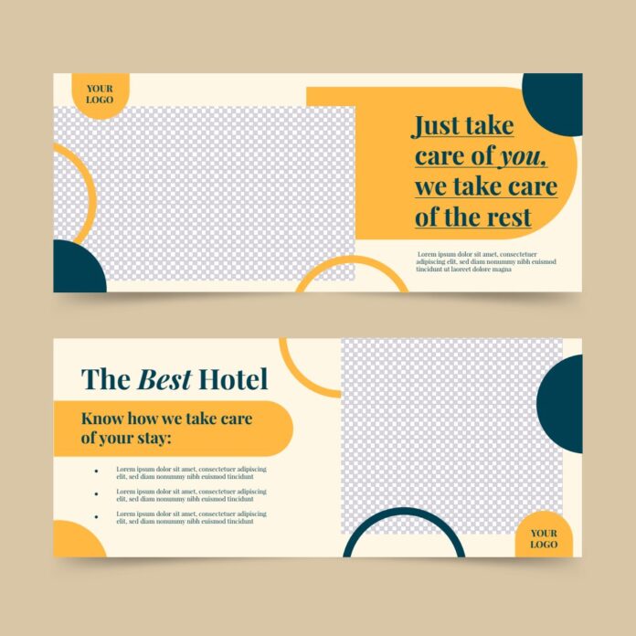 Banner khách sạn vector AI