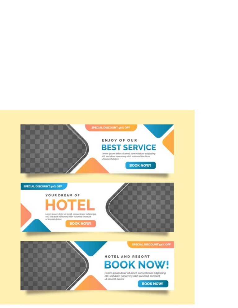 Banner khách sạn vector