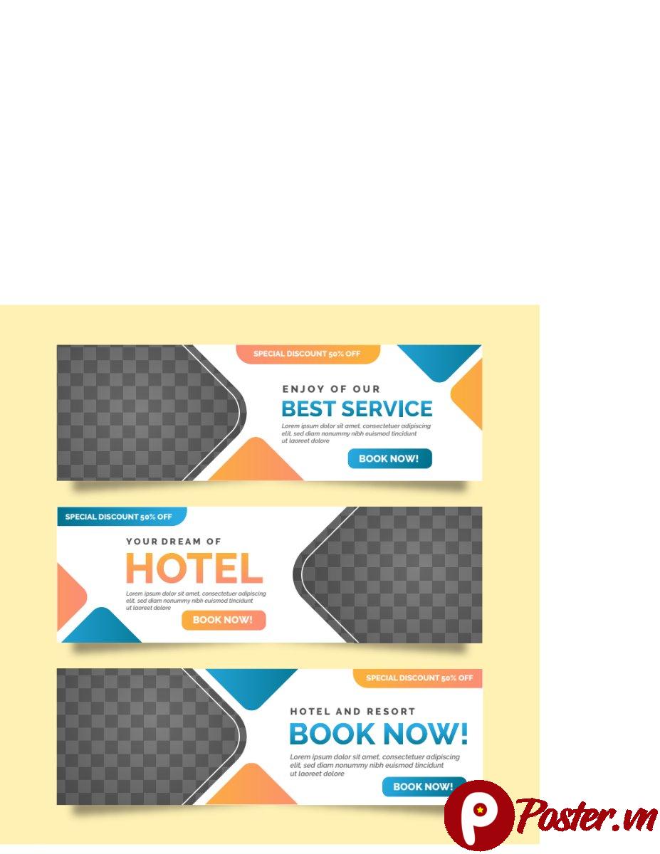 Banner khách sạn vector