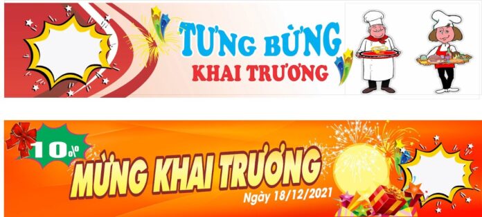 Banner khai trương vector