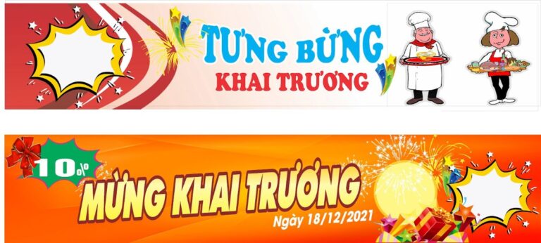 Banner khai trương vector
