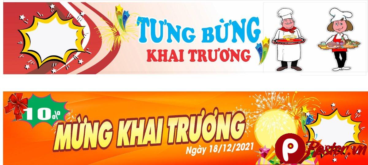 Banner khai trương vector