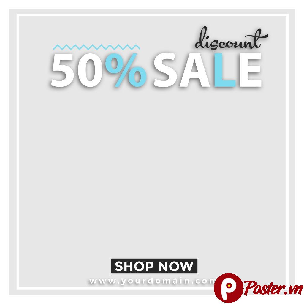 Banner khuyến mãi 50% SALE