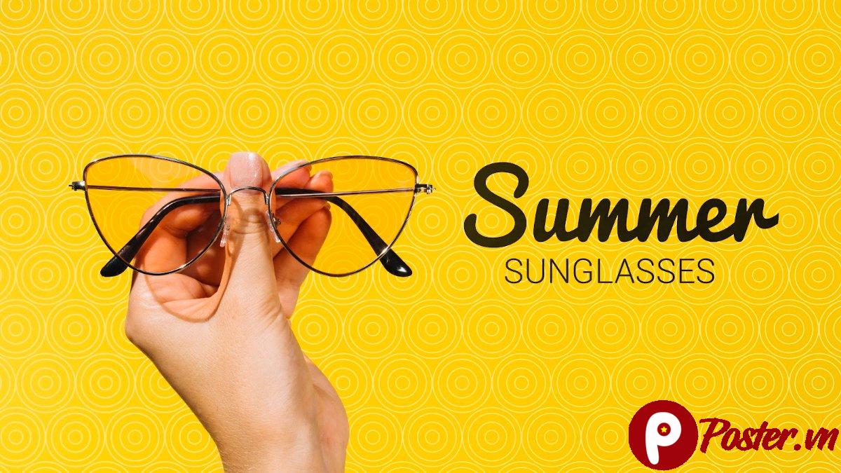 Banner kính mát mùa hè