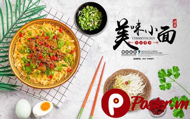 Banner mì cay đồ họa vector