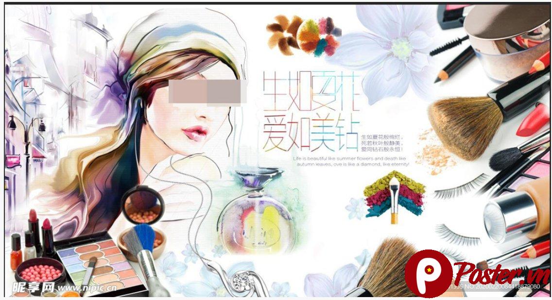 Banner mỹ phẩm vector đẹp