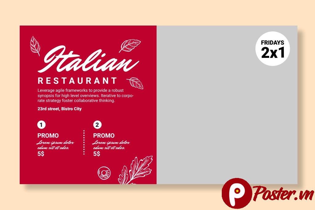 Banner nhà hàng Ý