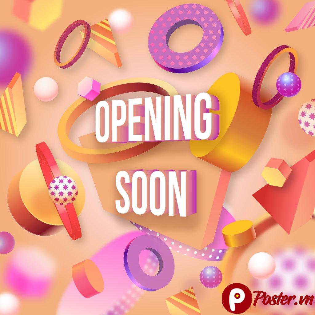 Banner Opening Soon Vector