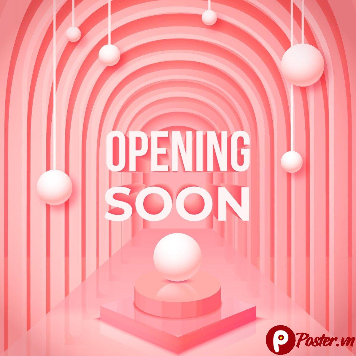 Banner Opening Soon Vector