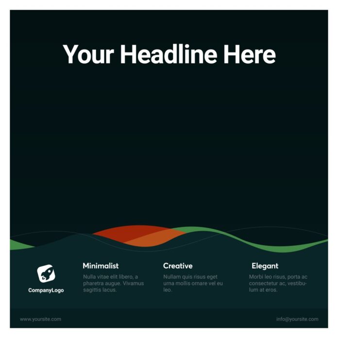 Banner quảng cáo tối giản