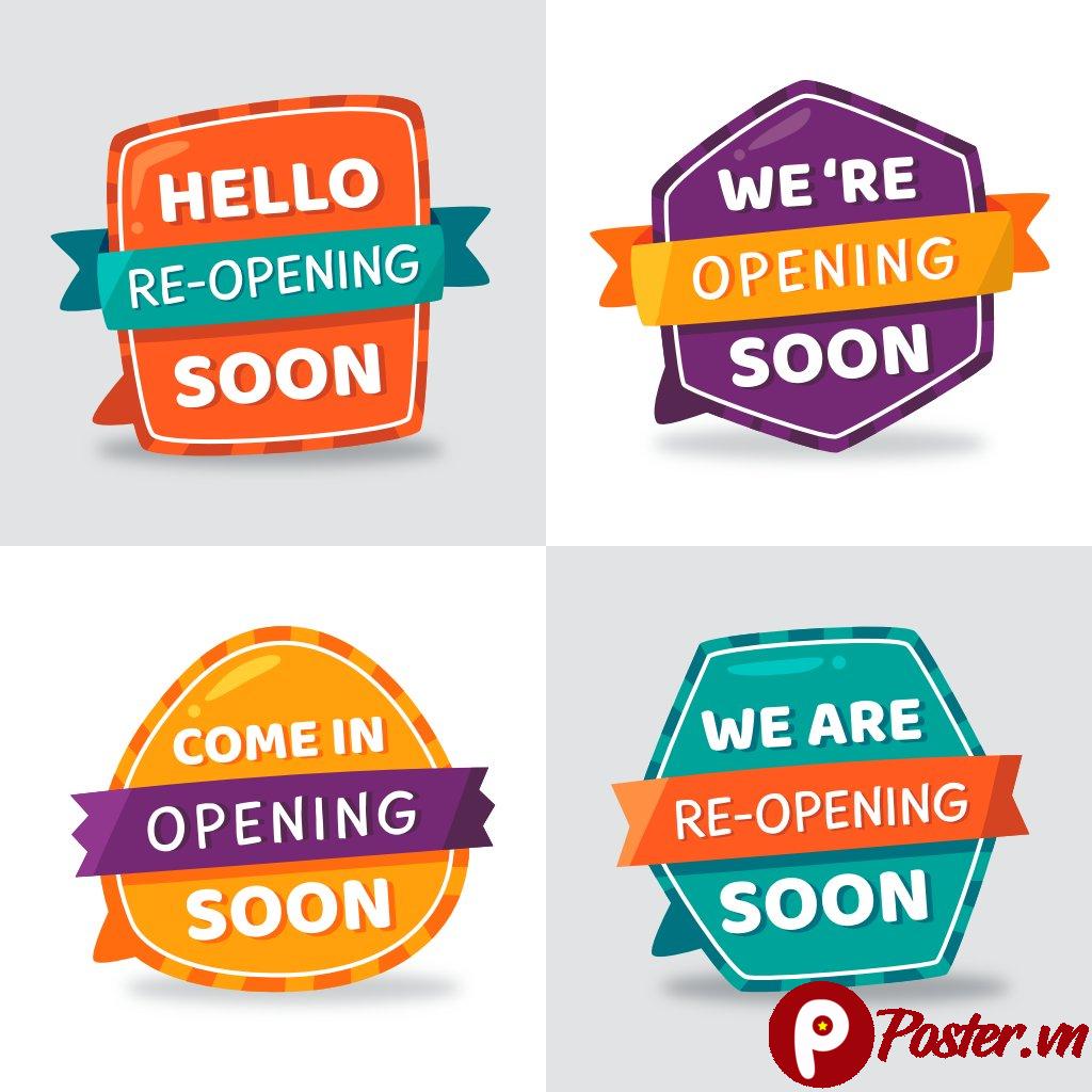 Banner Re-Opening Vector