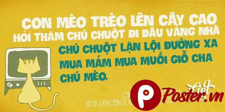 Banner thơ con mèo vector