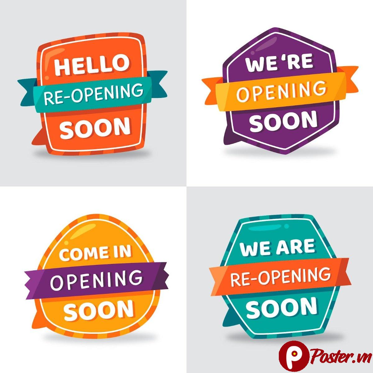 Banner thông báo mở cửa lại