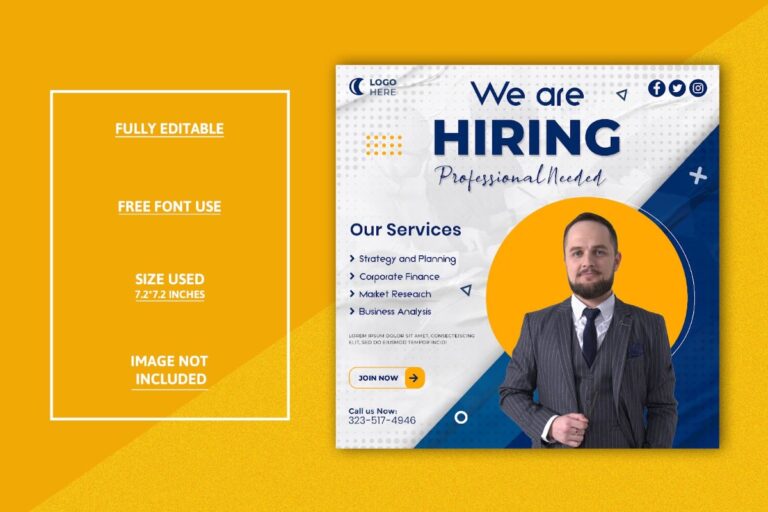 Mẫu banner tuyển dụng PSD