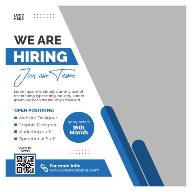 Mẫu banner tuyển dụng vector