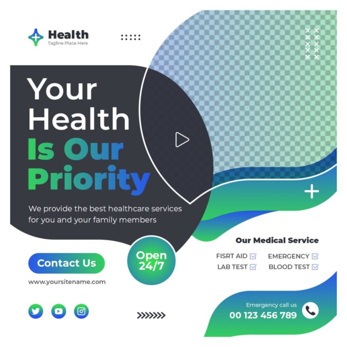 Mẫu banner y tế chăm sóc sức khỏe