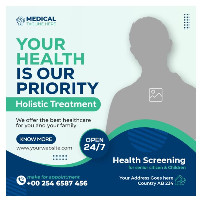 Mẫu banner y tế chăm sóc sức khỏe