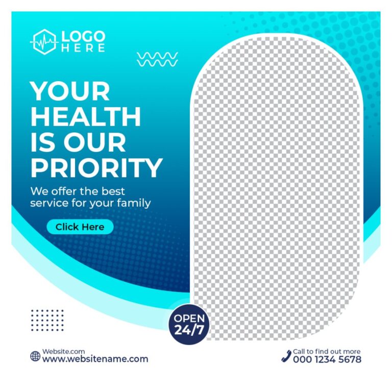 Mẫu banner y tế chăm sóc sức khỏe