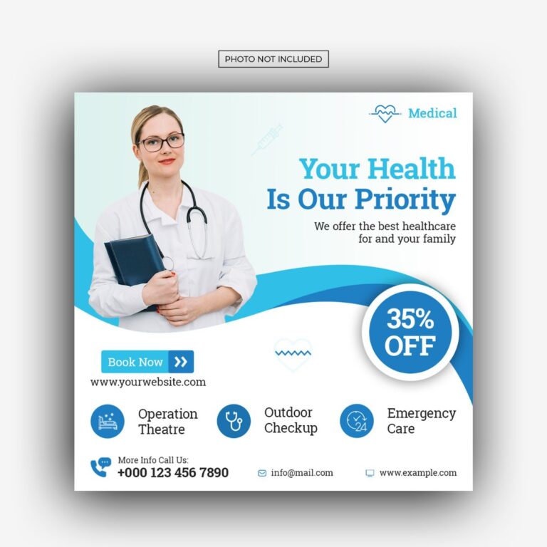 Mẫu banner y tế chăm sóc sức khỏe