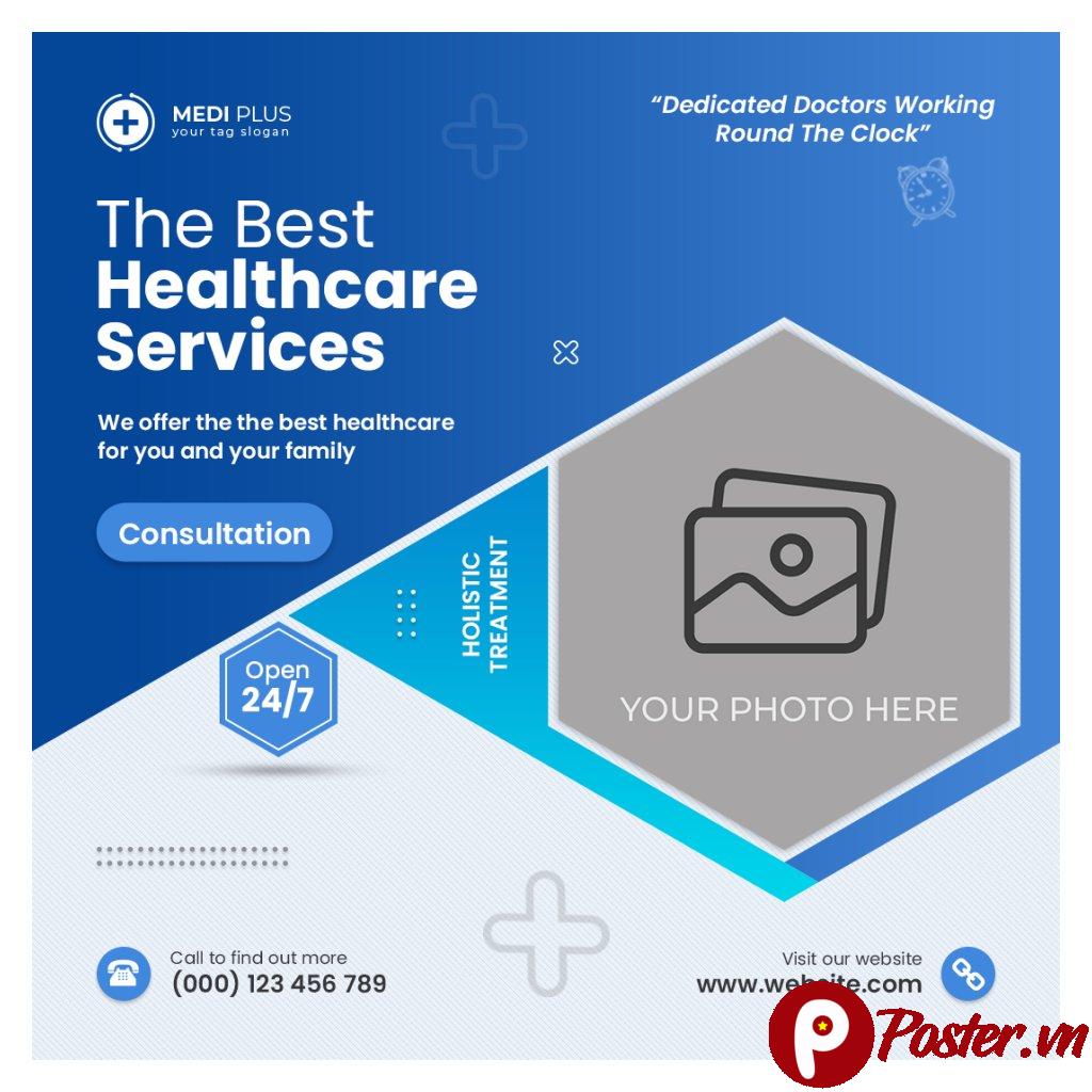 Mẫu banner y tế quảng cáo