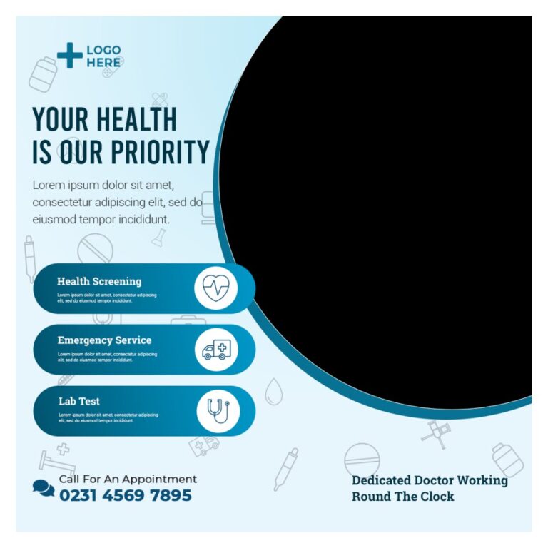 Banner y tế vector chuyên nghiệp