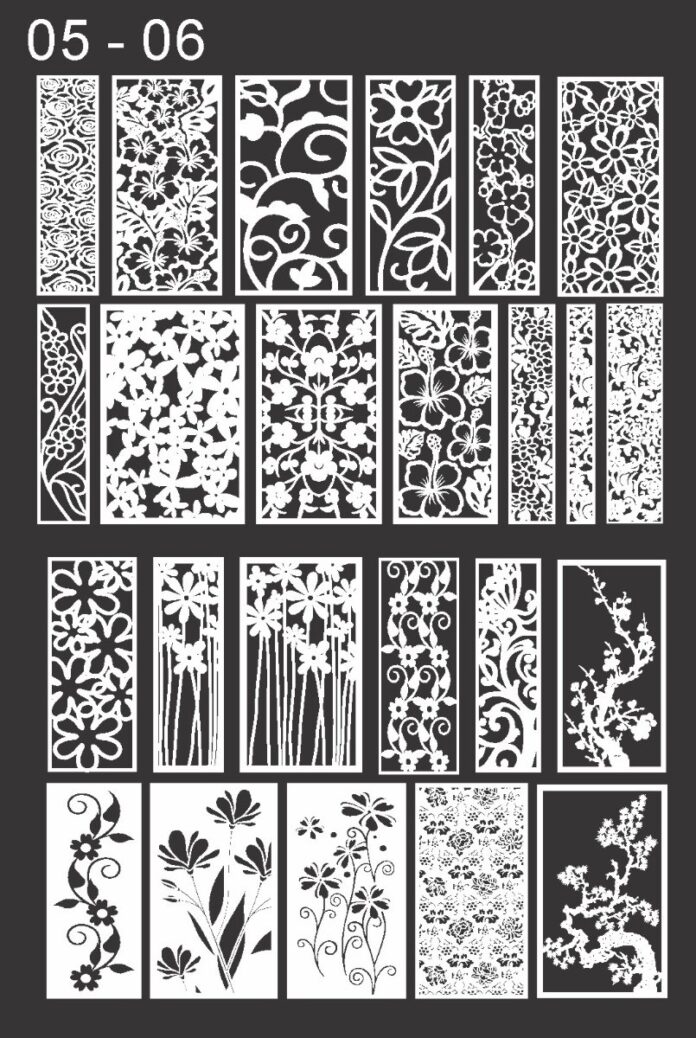 Mẫu cắt CNC hoa văn vector 