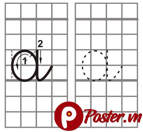 Mẫu chữ cái 'a' tập viết