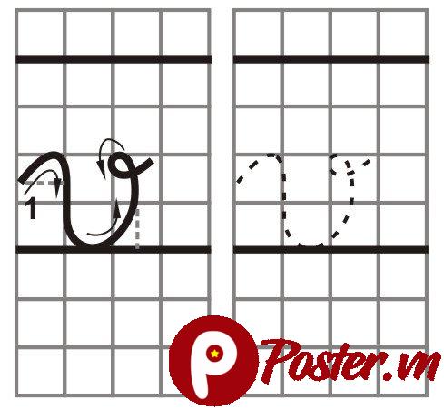 Mẫu chữ v viết thường chuẩn nét