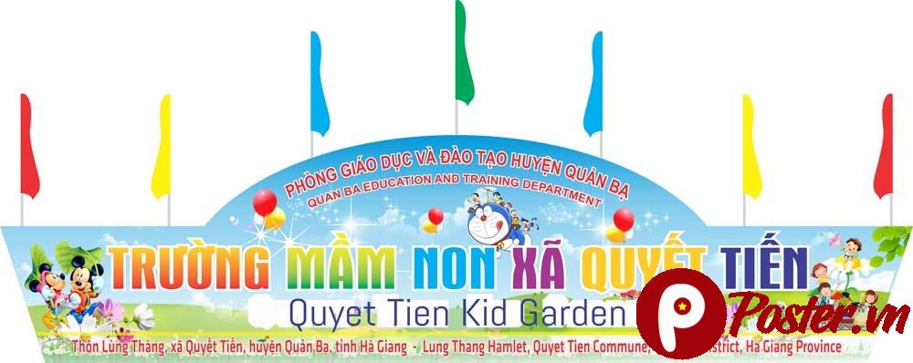 Mẫu cổng trường mầm non Quyet Tien