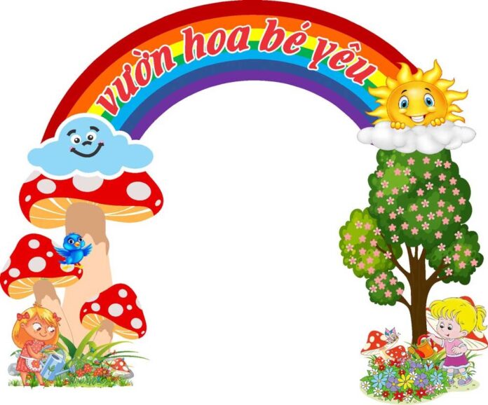 Mẫu cổng trường mầm non đẹp