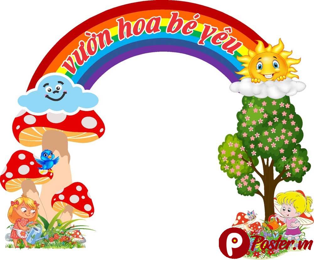 Mẫu cổng trường mầm non đẹp