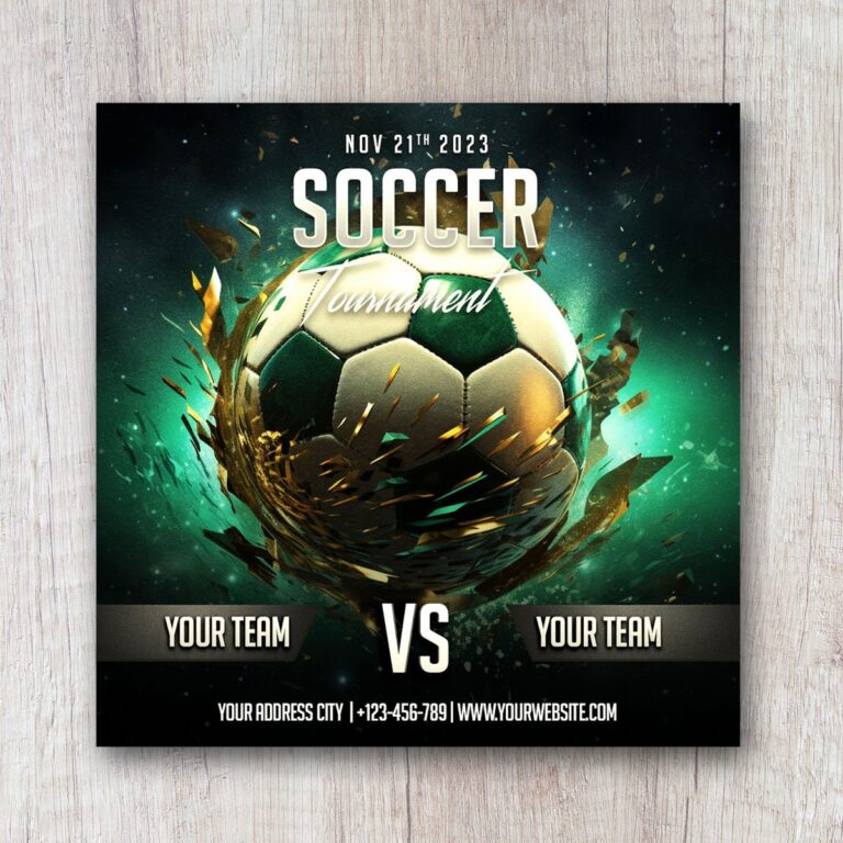 Mẫu Flyer Bóng Đá PSD Độc Đáo