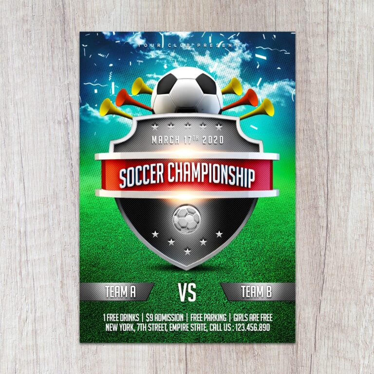 Mẫu flyer bóng đá chuyên nghiệp