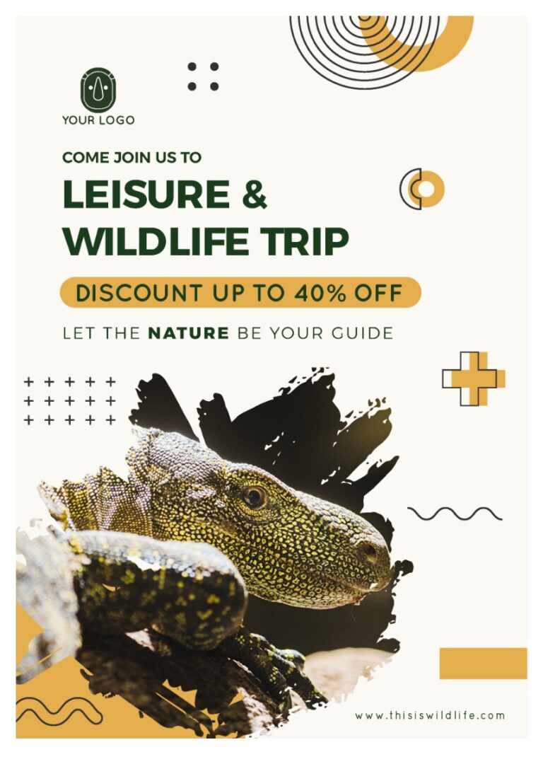 Flyer Du Lịch Sinh Thái Vector