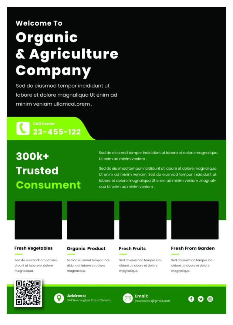 Flyer nông nghiệp hữu cơ