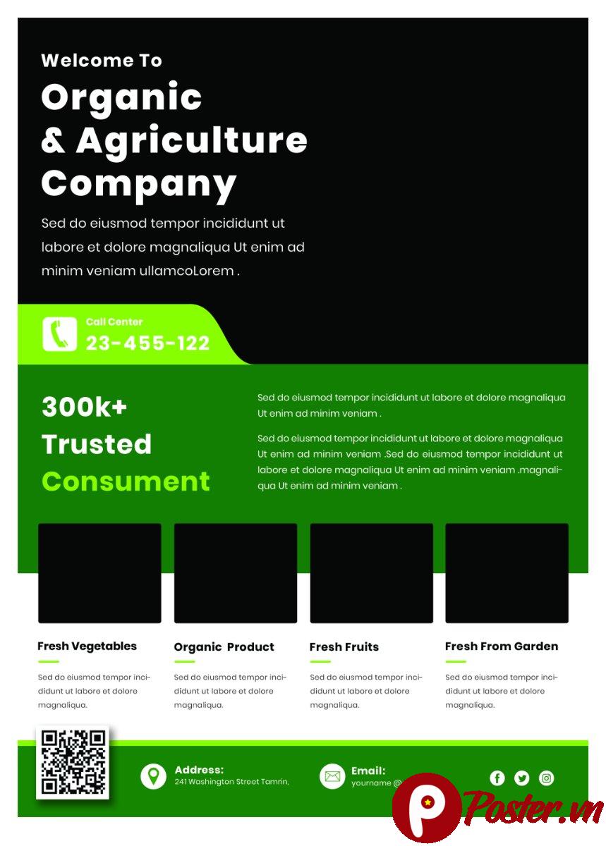 Flyer nông nghiệp hữu cơ
