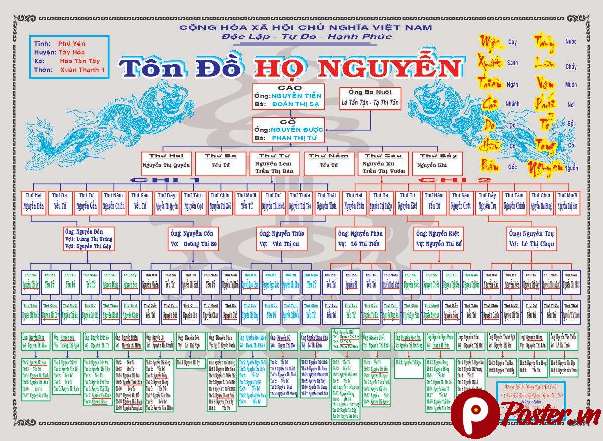 Mẫu gia phả họ Nguyễn