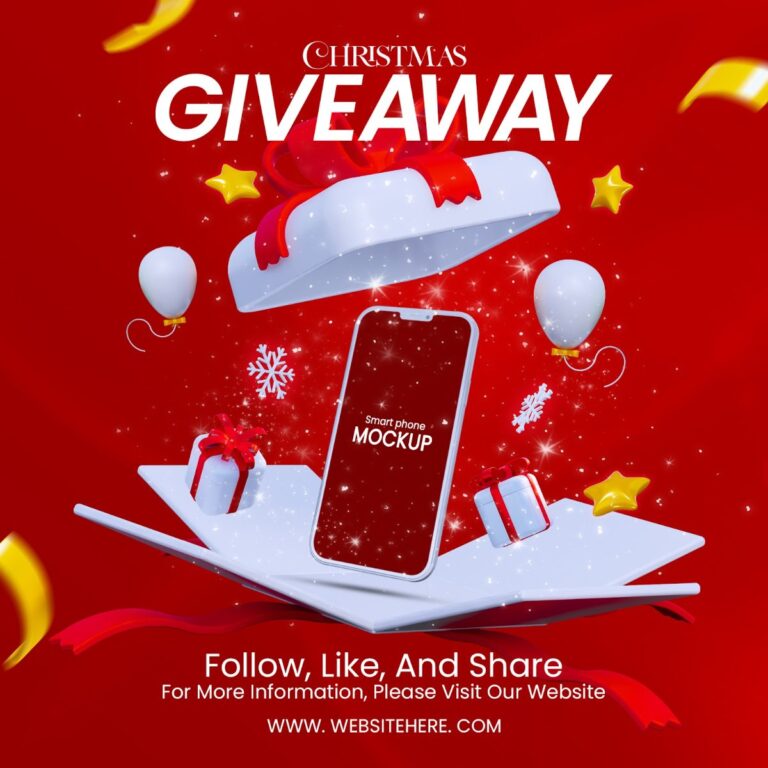 Mẫu Giveaway Giáng Sinh PSD