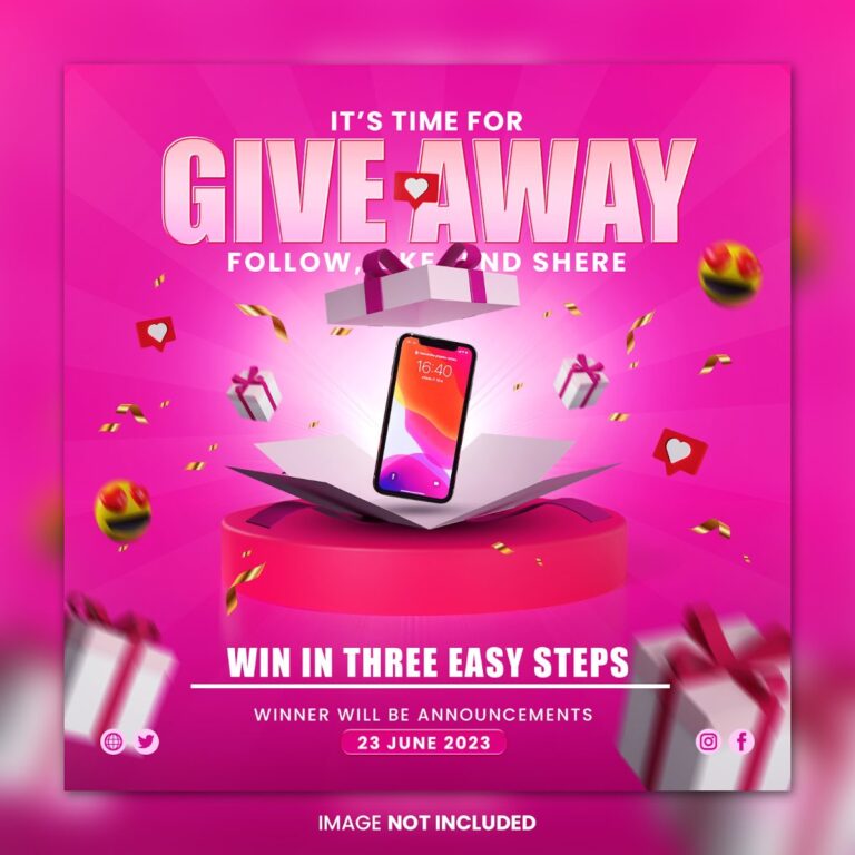 Mẫu Giveaway Instagram PSD