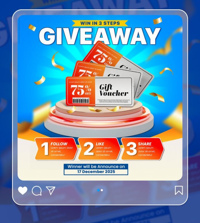 Mẫu Giveaway Social Media PSD