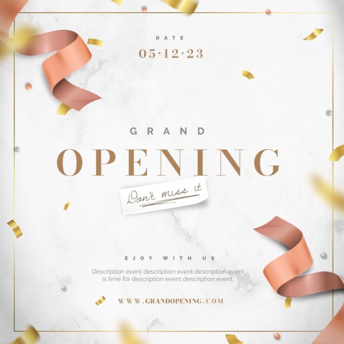 Mẫu Grand Opening PSD Vector
