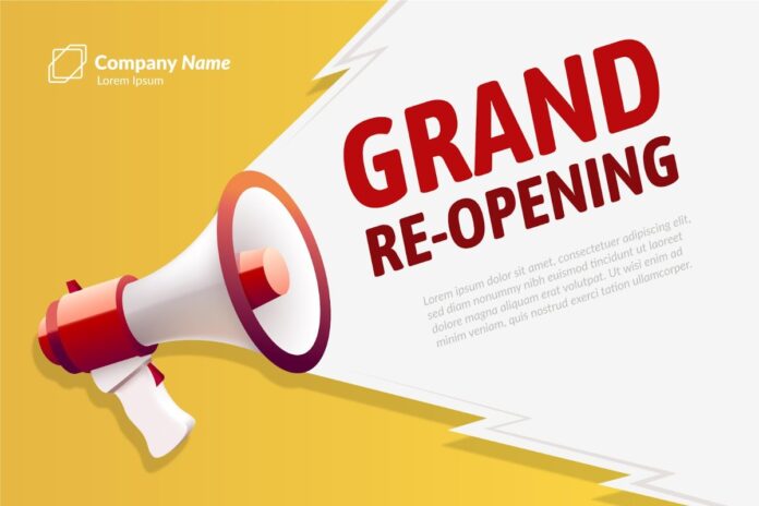 Mẫu Grand Re-Opening Vector