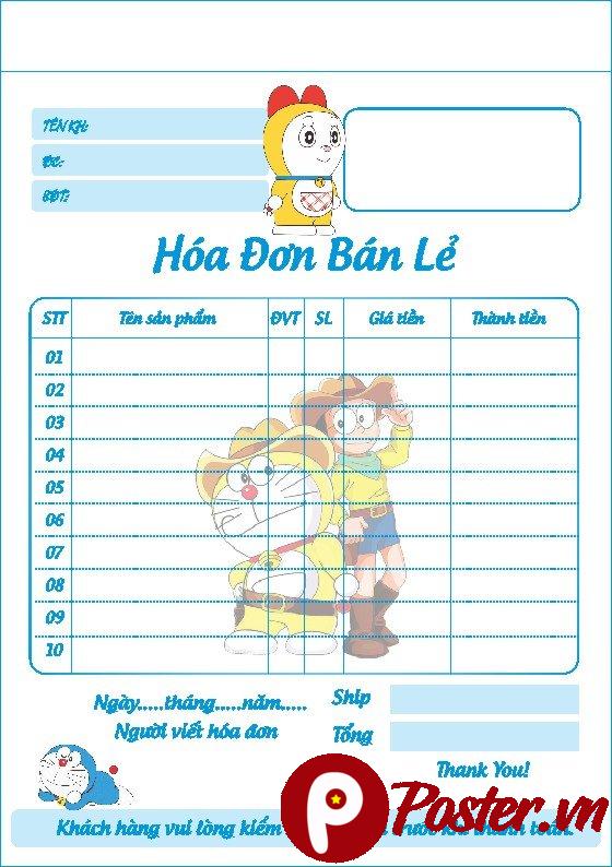 Mẫu hóa đơn bán lẻ chuyên nghiệp