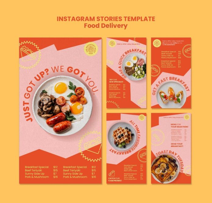 Mẫu Instagram Stories Food Delivery